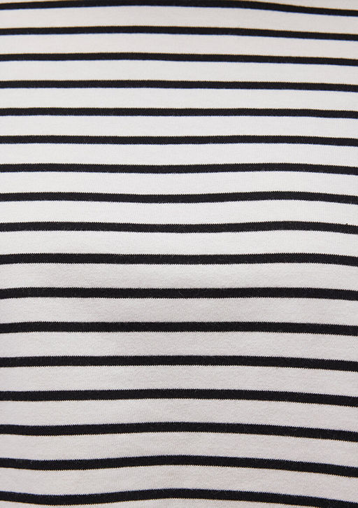 Siyah Cizgili Crop Tisort - Mavi фото 6