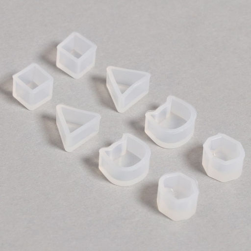 Цена за 2 шт. Молд силиконовый  «Сережки-пусеты», набор 8 шт