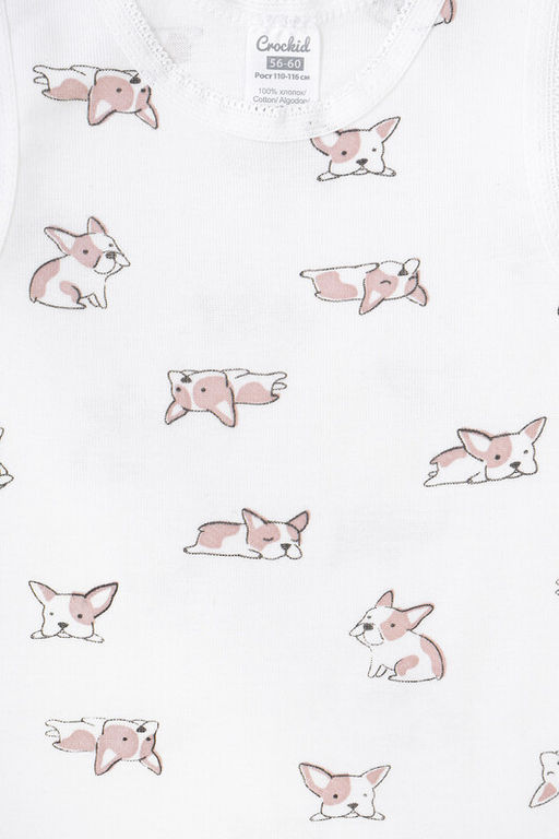 К 1077/маленькие бульдоги на сахаре, майка - Crockid фото 2