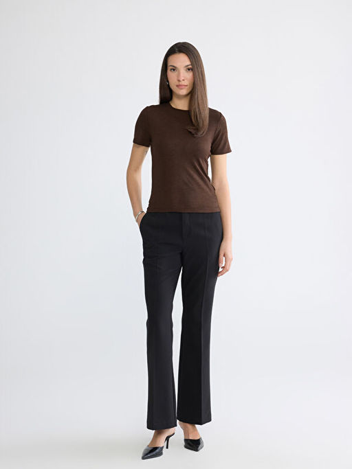 Bisiklet Yaka Kad?n Ti??rt