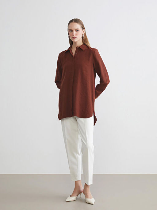 Modal Kar???ml? Kad?n G?mlek Tunik