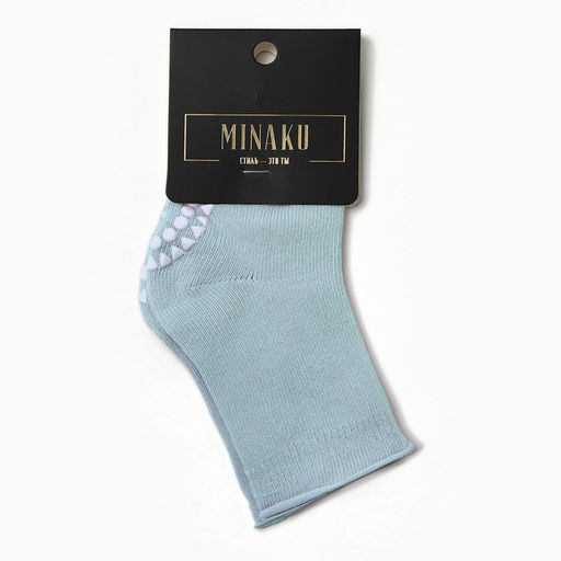 Носки детские MINAKU со стоперами, голубые, 7-10 см