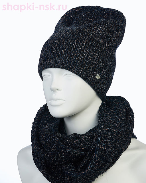 55400-1 Комплект женский (колпак+снуд) (56-58)