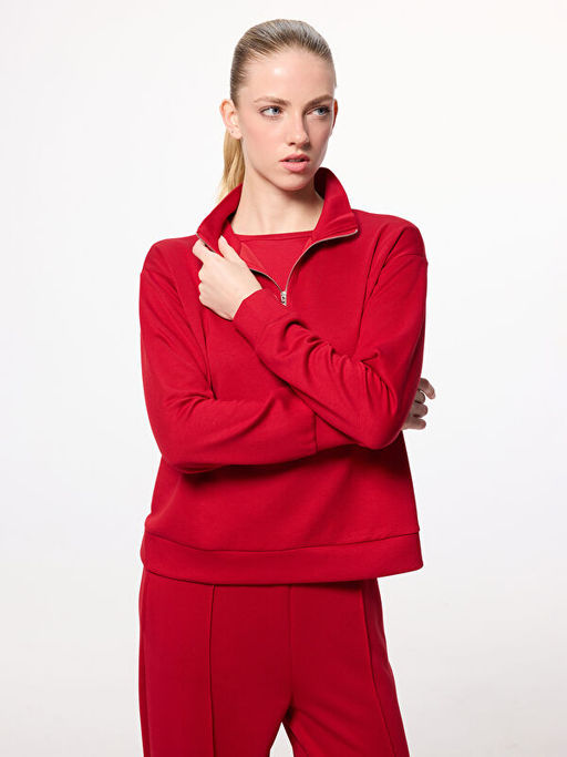 Dik Yaka Kad?n Sweatshirt