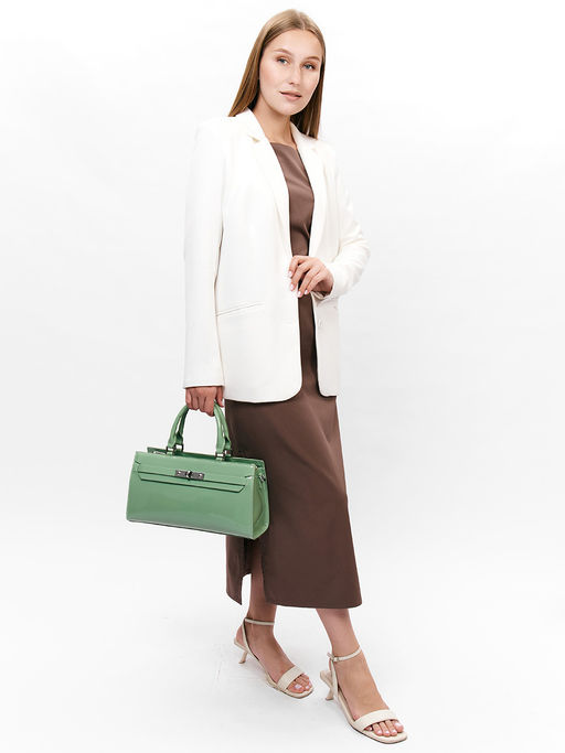 LACCOMA сумка Y2169-2-мятный натуральная кожа полиэстер  фото 5