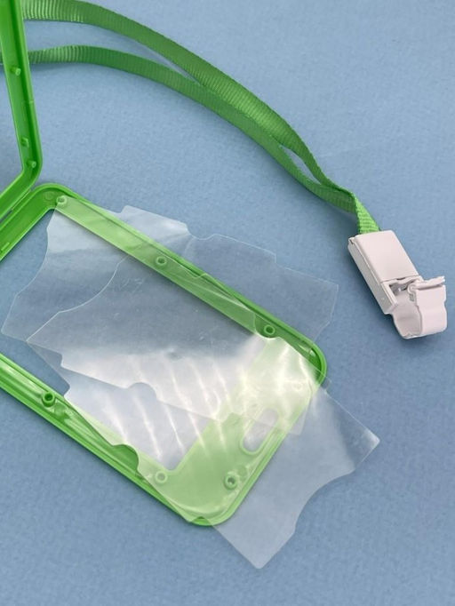 Держатель для карт с шнурком "Clear color", green (11*7 см)