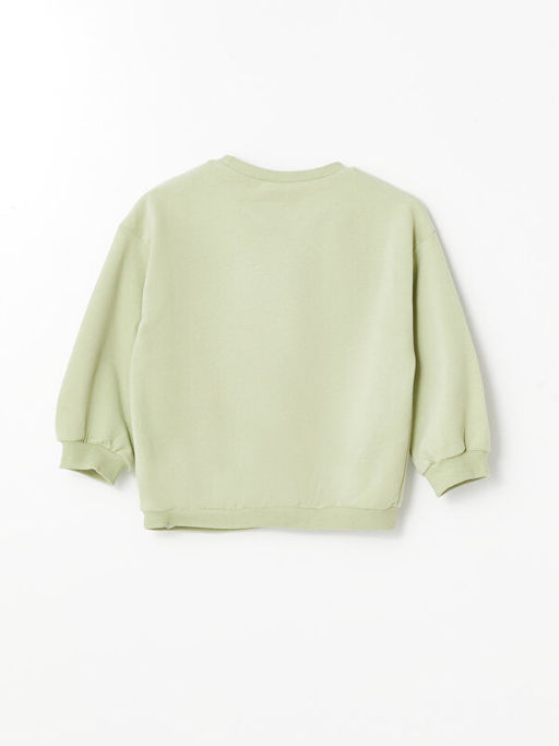 Bisiklet Yaka ?i?ekli K?z Bebek Sweatshirt - Waikiki фото 2