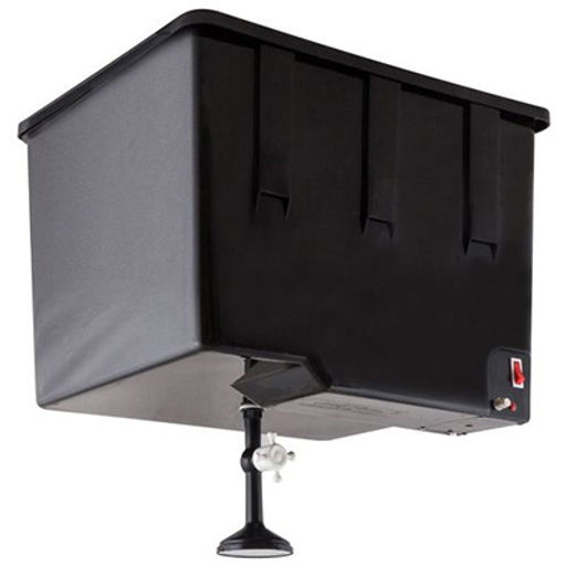 Электроводонагреватель Душ 55л, душевая лейка с краном, регулировка температуры до 55грС, индикация включения, настенное крепление, пластик, черный (Россия)