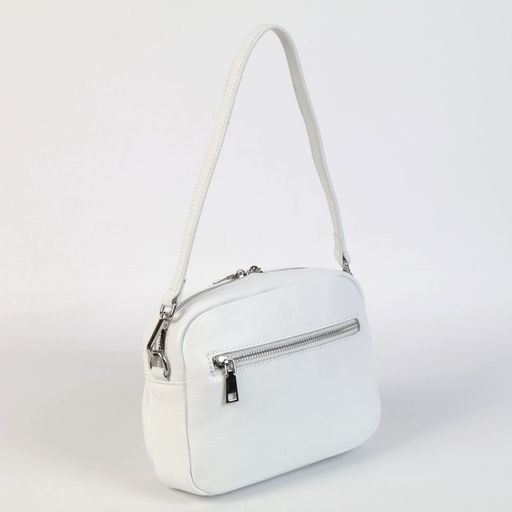 Женская кожаная сумка кросс-боди 20950 Вайт - Cidirro фото 3