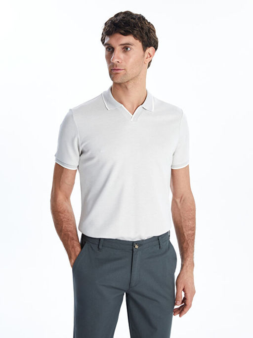 Polo Yaka Merserize G?r?n?ml? Erkek Ti??rt