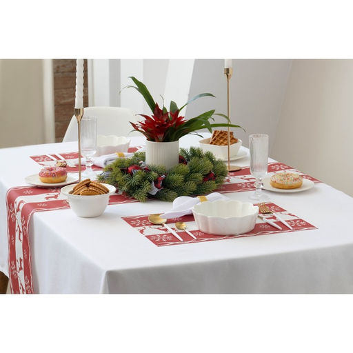 Дорожка на стол Доляна Новый год, 180?30 см, красная
