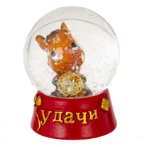 Фигурка декор в стекл шаре "Лошадка", L4,5 W4,5 H5,5 см, 2в.