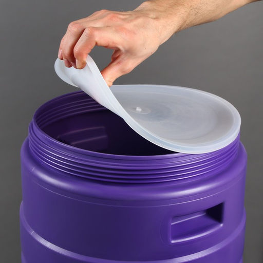 Бочка пищевая, 35 л, горловина 27 см, пластиковая, с крышкой, МИКС