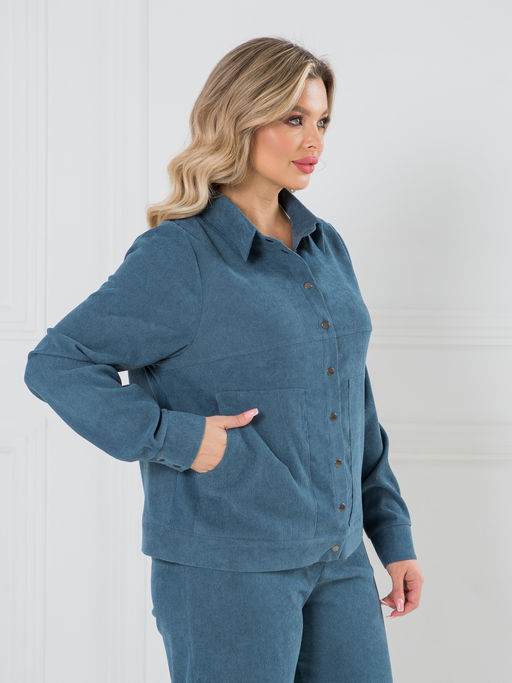 Жакет 1331-1 серо-голубой