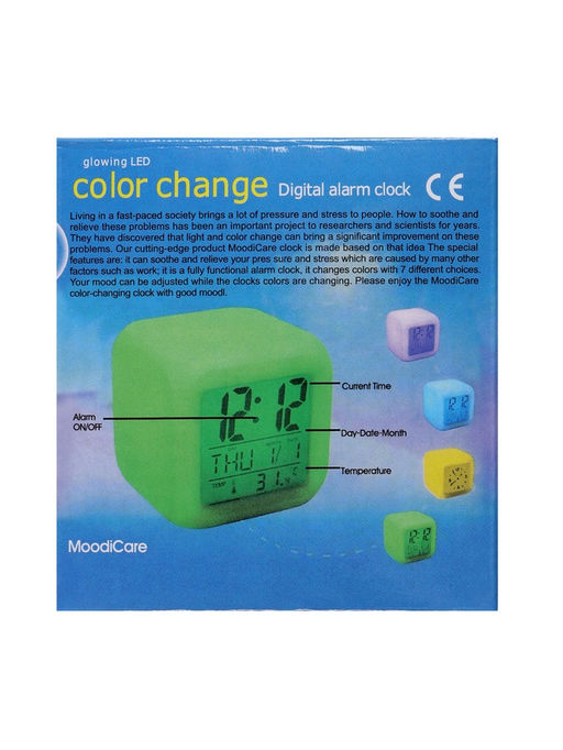 Часы - будильник LB-03, дата, температура, белый