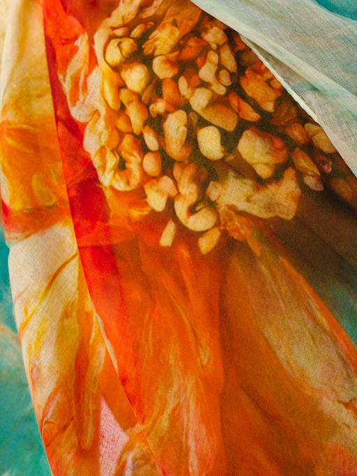 Большой мягкий очень нежный двусторонний палантин в стиле арт-деко - Tantino фото 9