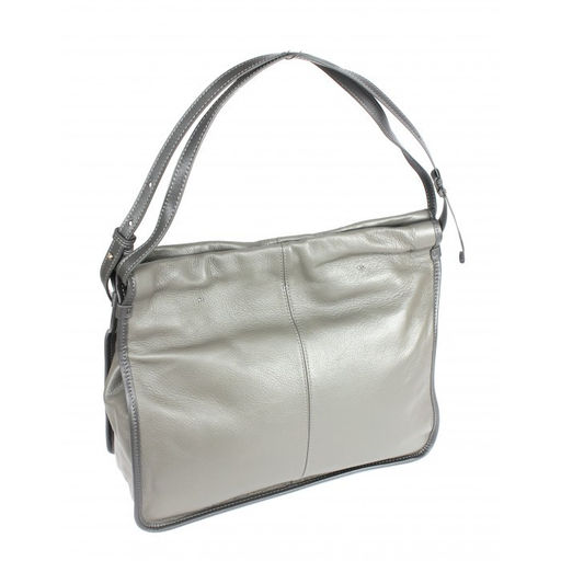 Сумка женская натуральная кожа XYN-3616, 1отд+еврокарман, регул/ручки, серый 264899