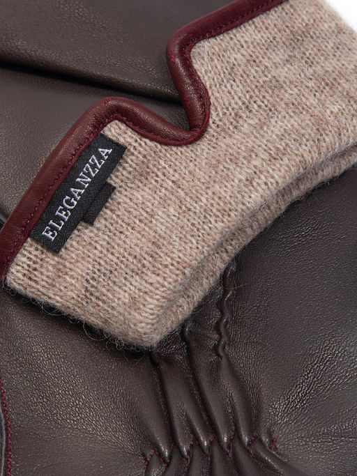 Перчатки мужские ш+каш. OS00113 d.grey - Eleganzza фото 3