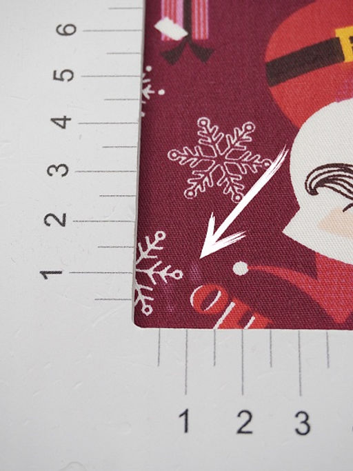 Сатин "Веселый Санта" цв.бордово-свекольный, ш.1.6м, хлопок-100%, 110гр/м.кв