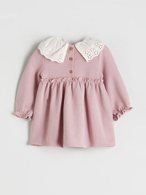 Bebe Yaka K?z Bebek Elbise ve K?lotlu ?orap