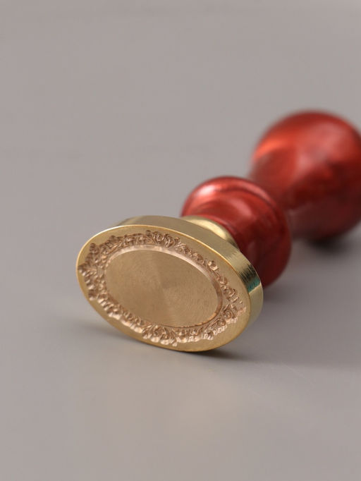 Печать для сургуча с пластиковой ручкой «Ажурная рамка. Овал», 6.3×3×2 см