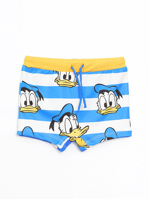 UV Korumal? Beli Lastikli Duffy Duck Bask?l? Erkek Bebek Deniz ?ortu