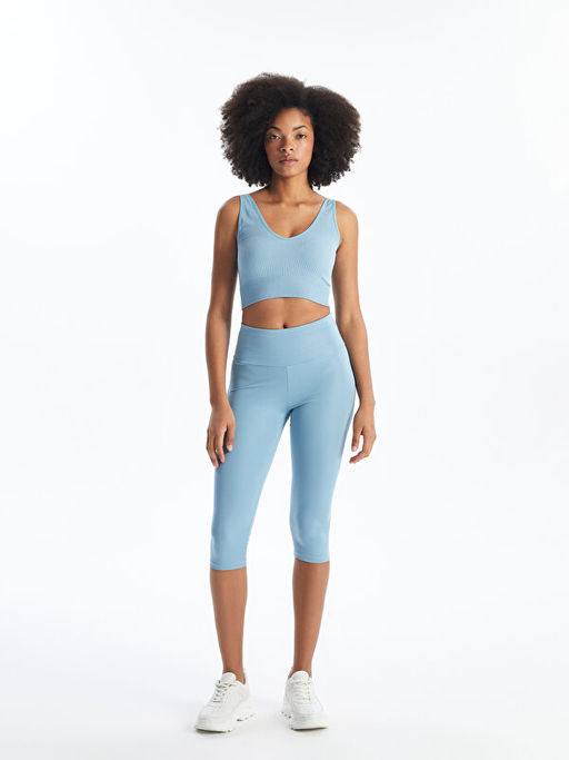 V Yaka D?z Seamless Kad?n Spor B?stiyer