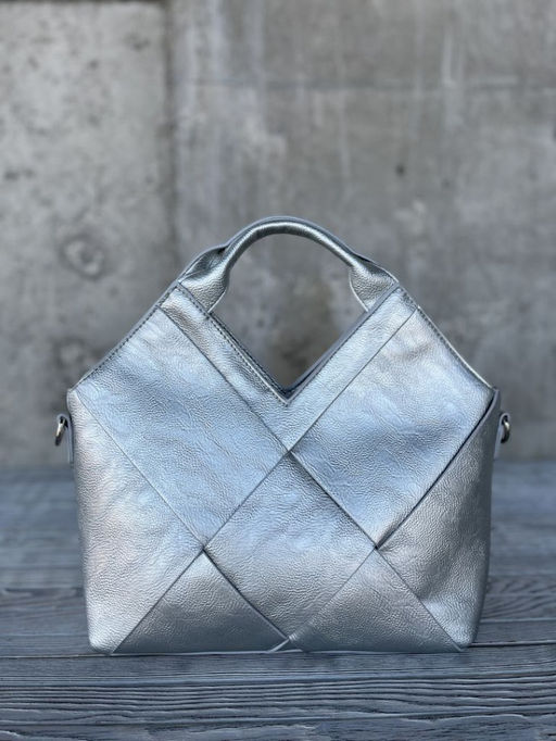 Женская сумка из эко кожи 0025 Серебро - Sergio valentini фото 2