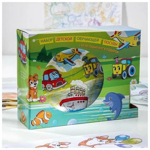 Набор Транспорт 3 предмета (тарелка 19 см, миска 18 см, кружка 240 мл) в под. уп. арт.MFK04001 /МФК/  фото 2