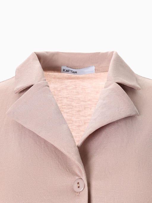 Костюм женский: рубашка, брюки, топ, KAFTAN Base, размер 50, пудровый