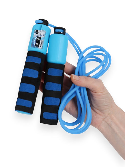 Скакалка спортивная ONLYTOP, 2.8 м, регулируемая, со счётчиком, цвет МИКС