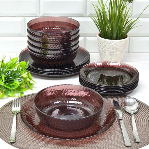 Набор столовый ИДИЛЛИЯ ЛИЛАК 16пр со стаканами РОМБ ЛИЛАК 330мл арт.S1301 /Люминарк/ - Luminarc фото 12