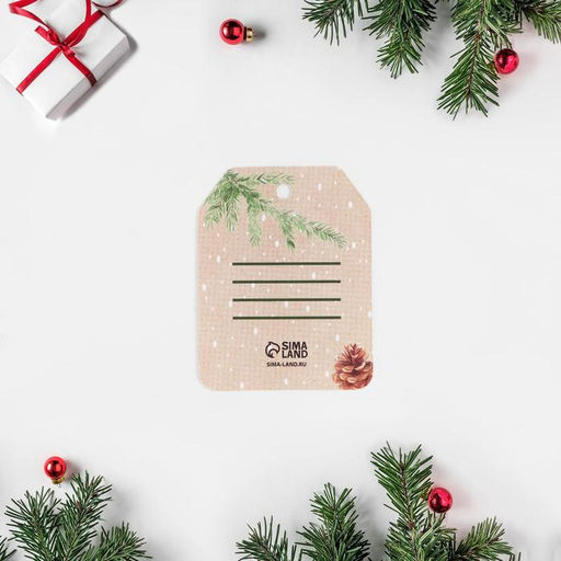 Цена за 20 шт. Шильдик новогодний на подарок «Пожелание», 4.5×6 см