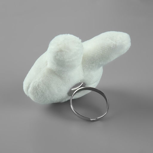 Цена за 5 шт. Игольница-кольцо «Зайчик», 4.5×5.5×4 см, белая
