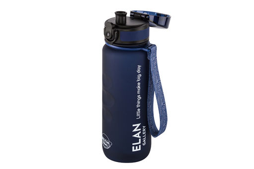 Бутылка для воды 500 мл 6,5*6,5*23 см Style Matte с углублениями д/пальцев, темно-синяя - Elan gallery фото 6
