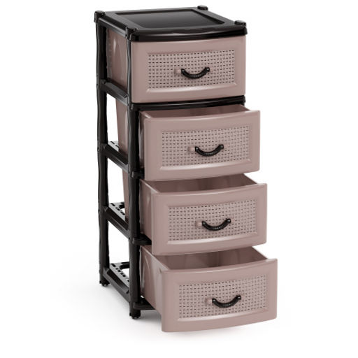 Комод 4-х секционный коричневый М1356