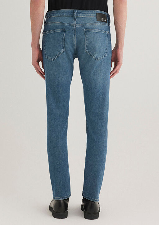 James Lux Black Golgeli Puslu Indigo Mavisi Jean Pantolon  фото 5