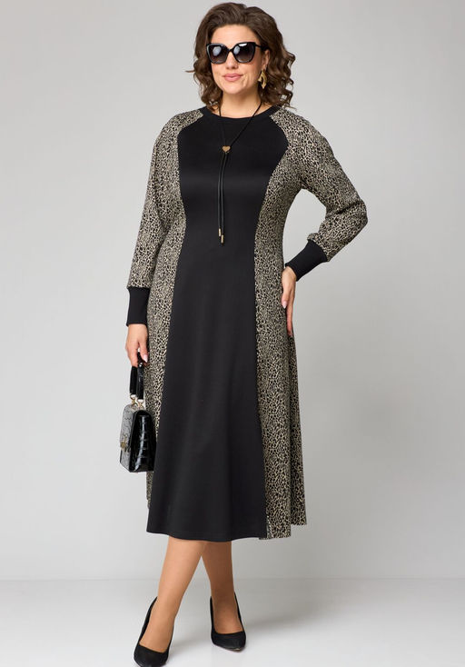 Платье EVA GRANT 7220Е-Р бежево-черный