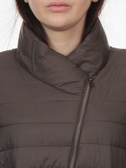K-635 DK.BROWN Куртка демисезонная стеганая женская (70 гр. холлофайбер) - Fashion фото 4