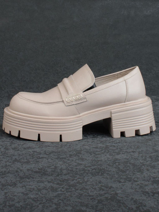 03-C1815-2 BEIGE Лоферы женские (натуральная кожа) - Фабричный китай фото 6