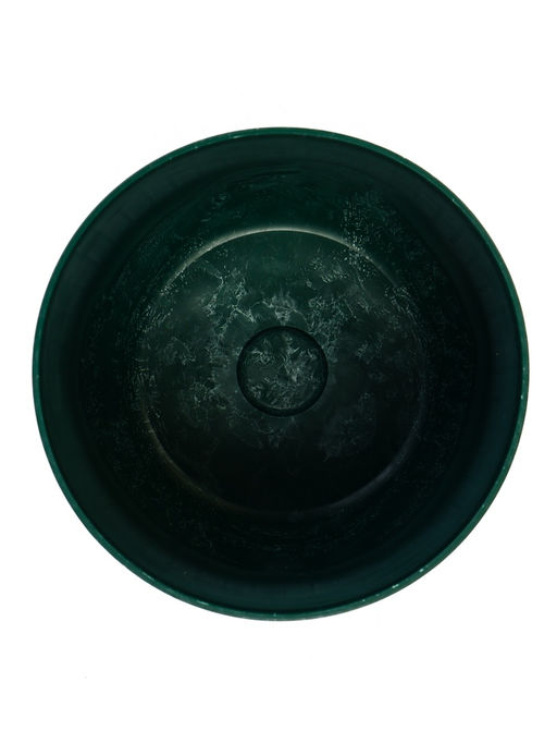 Кашпо для цветов «Микрит», 1.9 л, d=18 см, h=16.5 см, со вставкой, пластиковое, зелёное