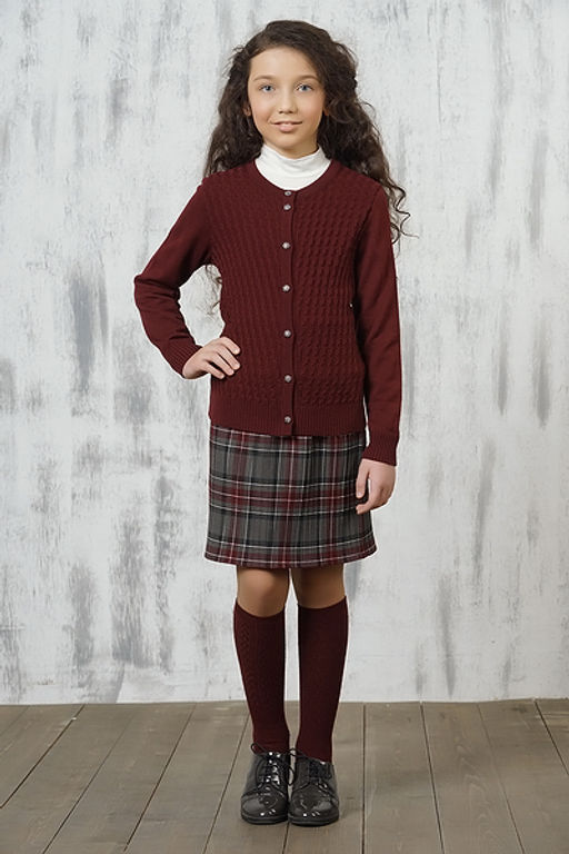 Жакет для девочек 7071. 1096 бордо