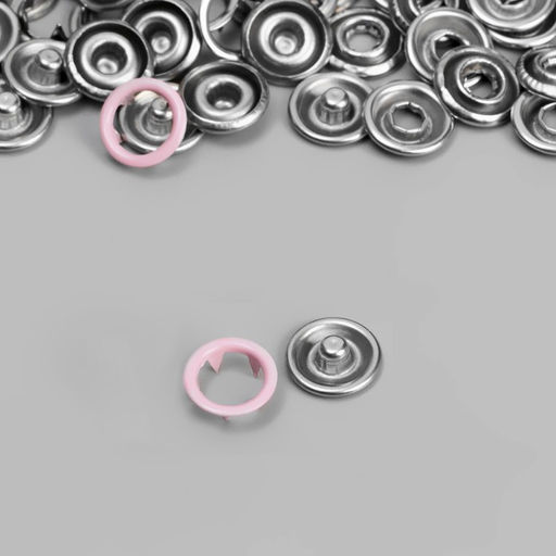 Цена за 100 шт. Кнопка рубашечная, d = 9,5 мм, цвет розовый - Simaland фото 3