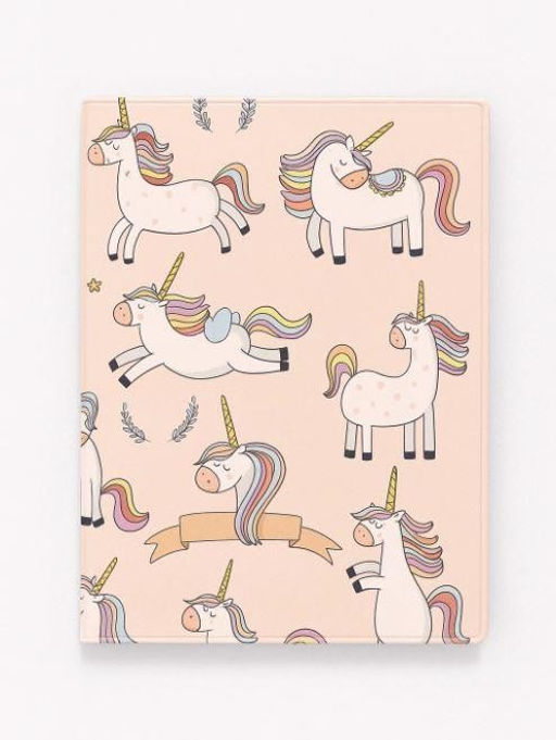 ОБЛОЖКА ДЛЯ ПАСПОРТА Pink Unicorn, плотность 600 мкм