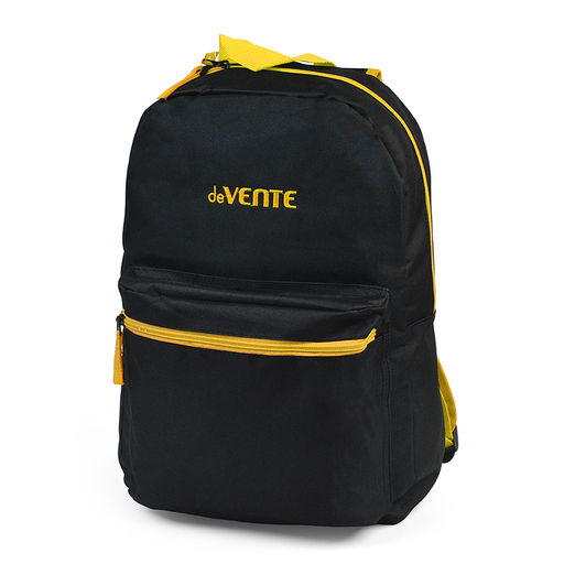 Рюкзак "Black" подростковый 40x29x17 см (14 л) 250 г, 1 отделение на молнии, 1 передний карман, черный с желтым