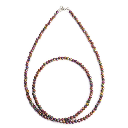 Бусы Шпинель Сочный гранат d-3мм 43см с алмазной огранкой