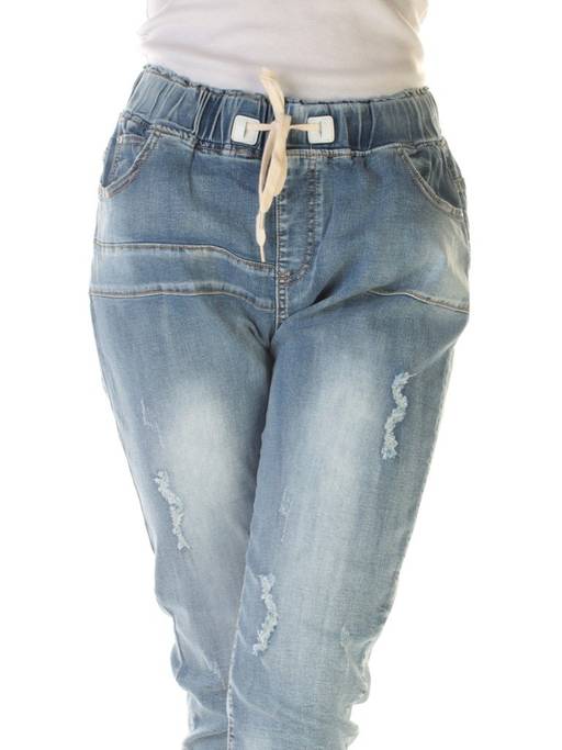 1113 LT. BLUE Джинсы женские 7/8 (95% хлопок, 5% спандекс) - Фабричный китай фото 2