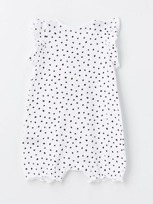 Bisiklet Yaka K?sa Kollu Bambi Bask?l? K?z Bebek Tulum 2li - Waikiki фото 3