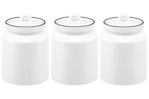 Набор 3 банок д/хранения 1 л 12*12*17 см Tea, Coffee, Sugar с крышкой, белый - Elan gallery фото 26