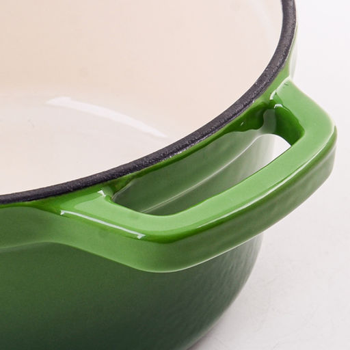 40625 Кастрюля чугун 2,3 л эмаль/покрытие зелёная MB (х4) - Mayer&boch фото 4